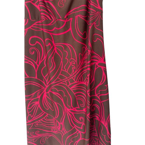 Athleta Brown Red Nylon Spaghetti Strap‎ Vacation Travel Beach Swim Dress Medium - Picture 4 of 10